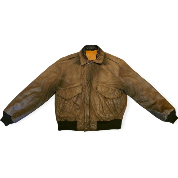 Mirage Other - Vtg 90s Mirage Leather Bomber Jacket
